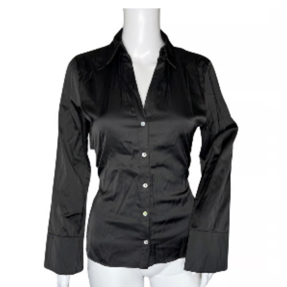 Zara Black Blouse with Back Detaila